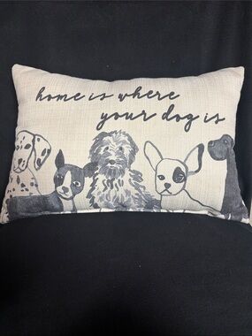 Dog Throw Pillow Home Is Where Your Dog Is, Rectangle Pillow